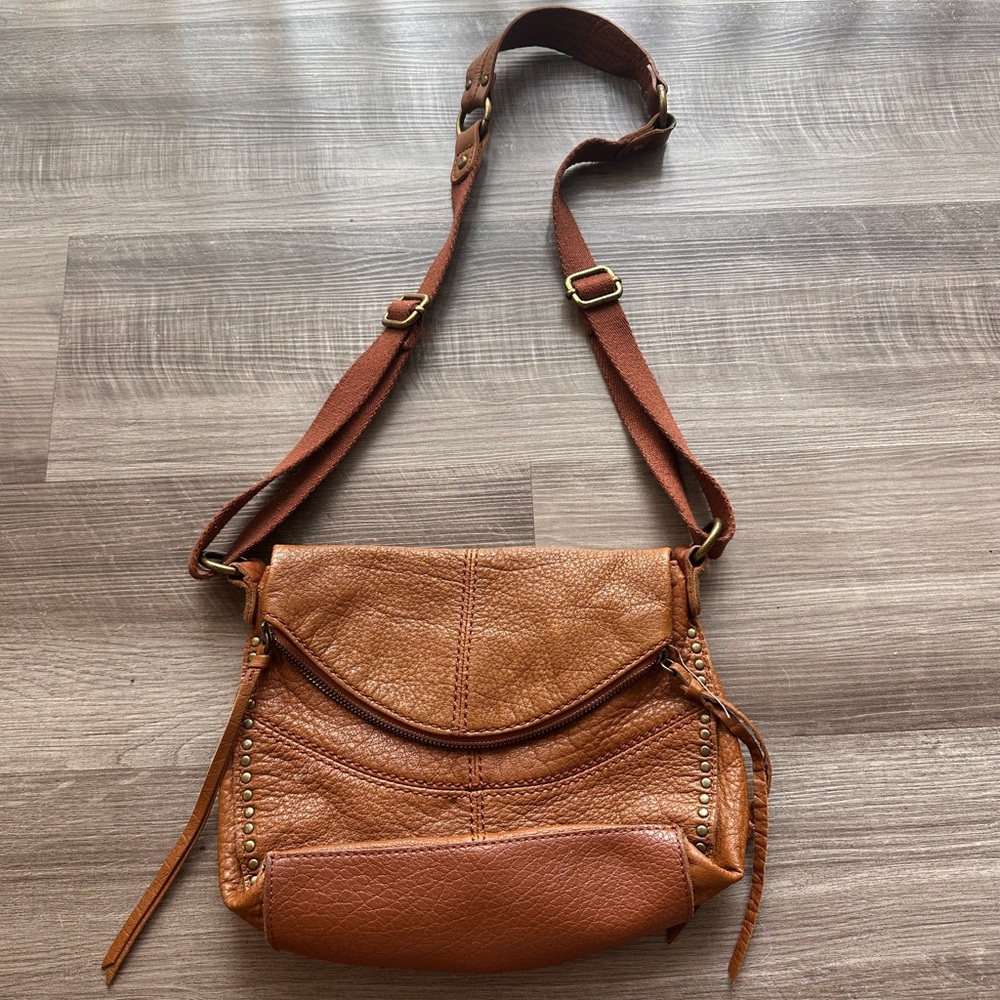 Brown Leather Crossbody Bag